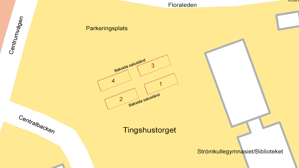 Torgplatser på Tingshustorget.